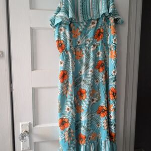 Floral Off-Shoulder Maxi Dress